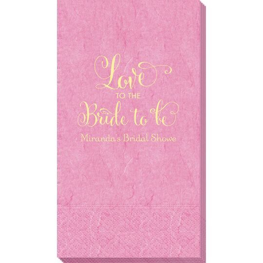Love To The Bride To Be Bali Guest Towels